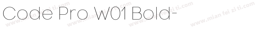 Code Pro W01 Bold字体转换